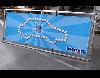 Mentos bannersysteem: bache in een frame bevestigd