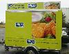 Belettering van een aanhangwagen voor Alpro Soya