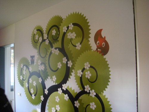 Wall-covering full color print mat