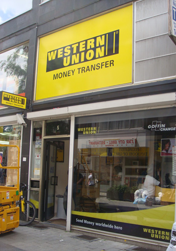 Western Union shop re-branding